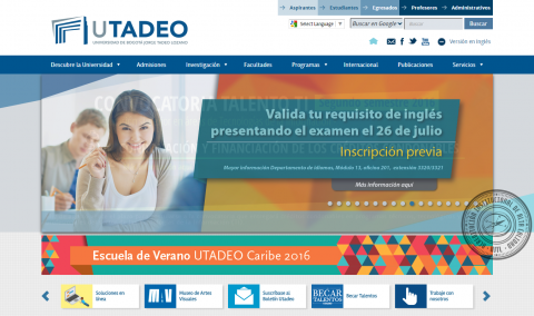 Jorge Tadeo Lozano University website