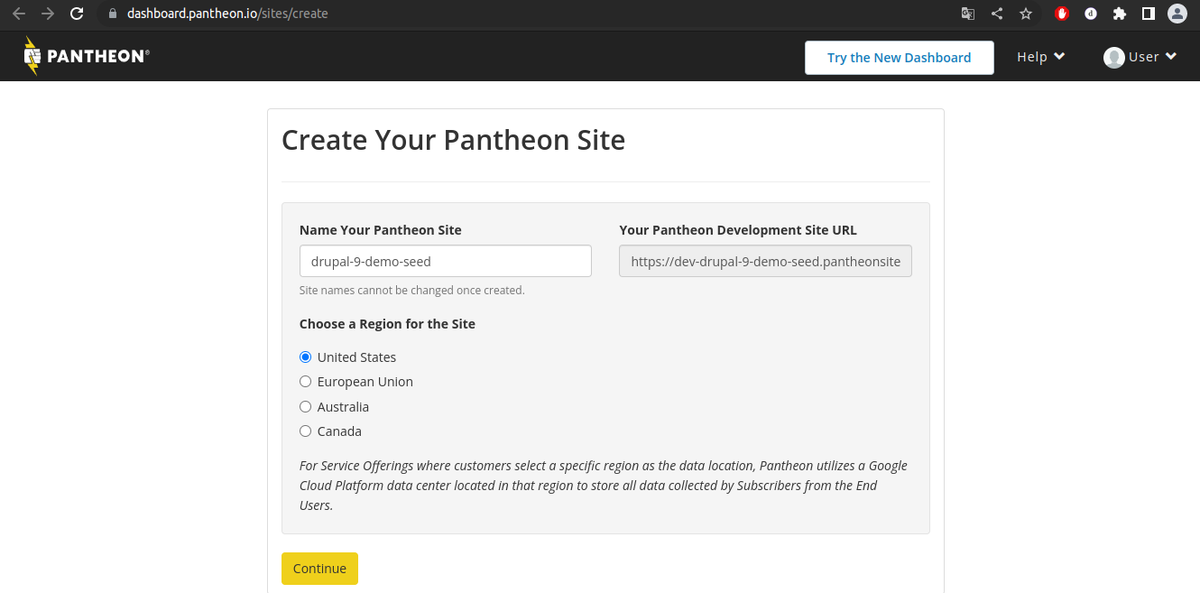 Pantheon Drupal 9