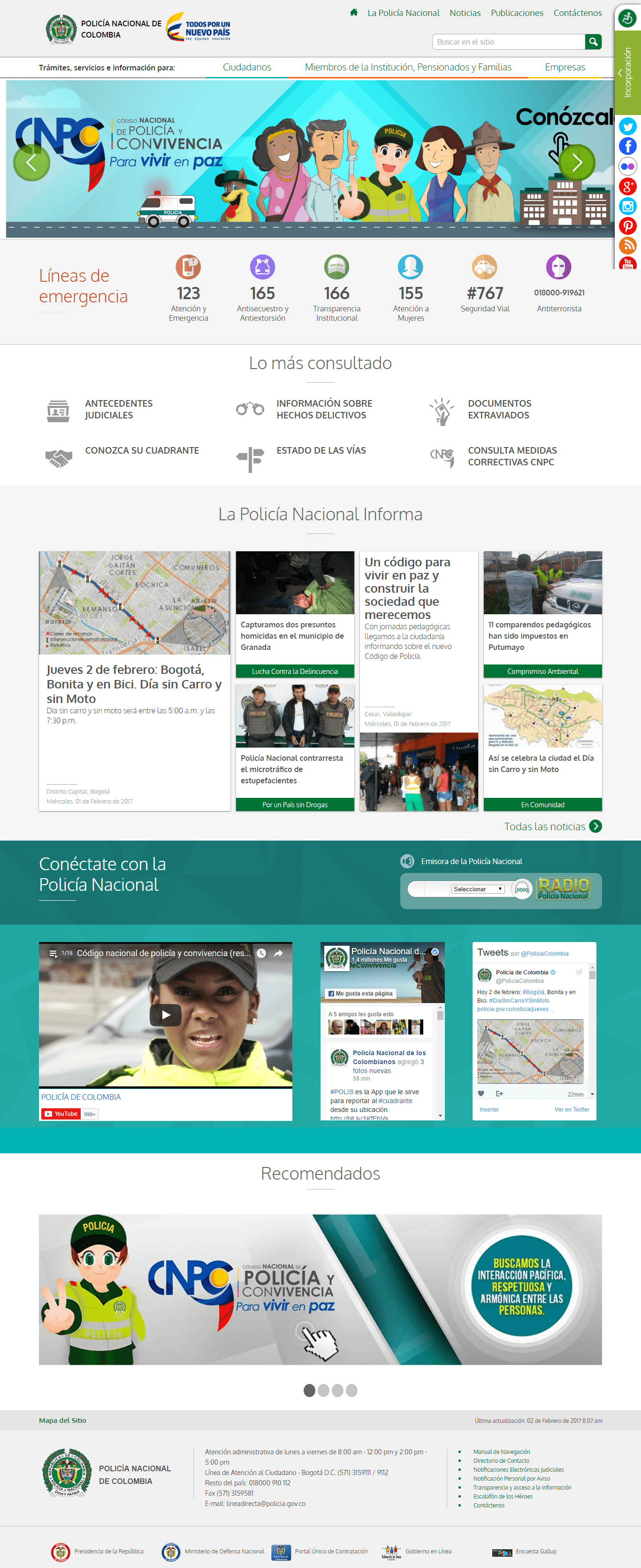 Home Drupal Policía Nacional de Colombia