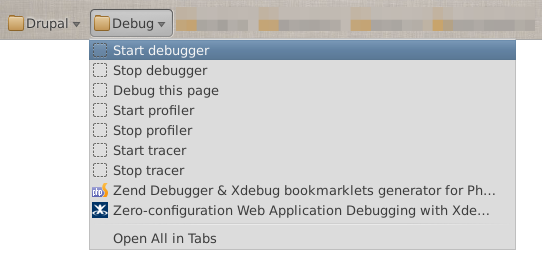 Firefox start debug