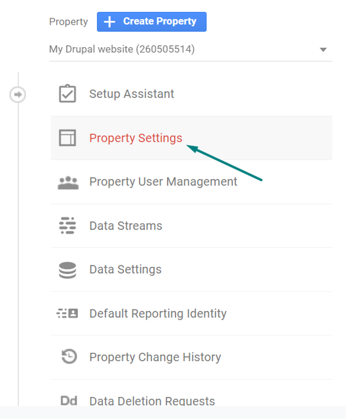 Imagen configuración de la propiedad