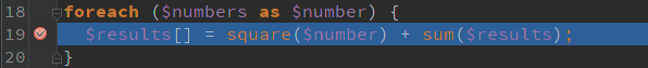 PHPStorm function into