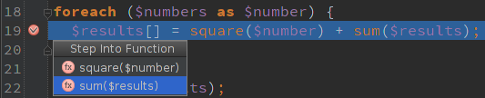PHPStorm smart step into