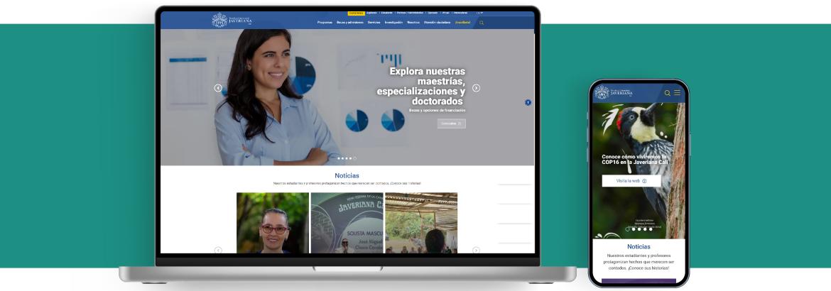Portal web Universidad Javeriana de Cali